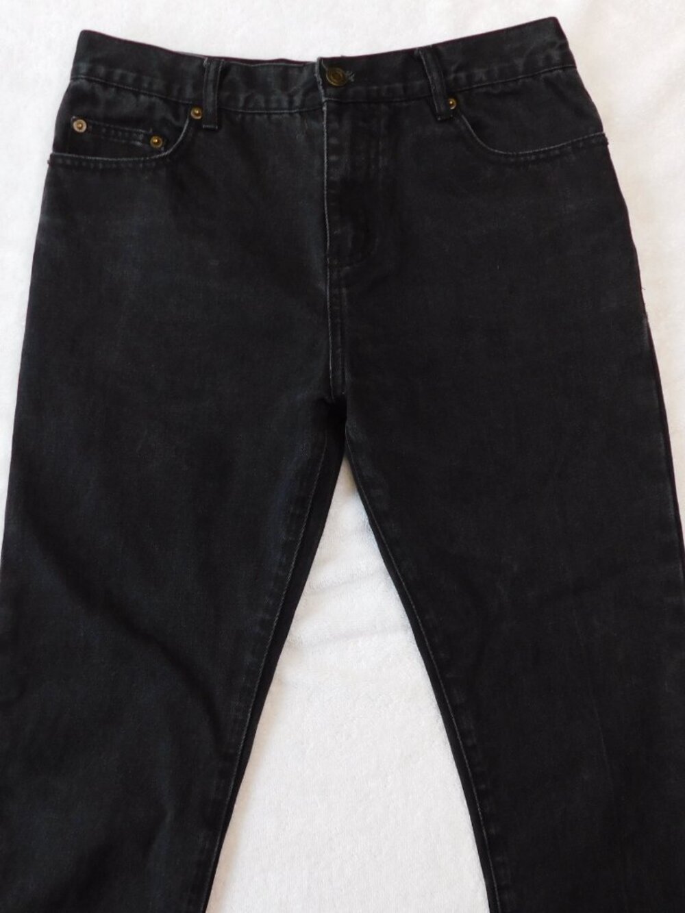 Saint Laurent D02 M/SK-LW Skinny Jeans | Black Washed | Zipper Pull Missing | 32 - Picture 2 of 10